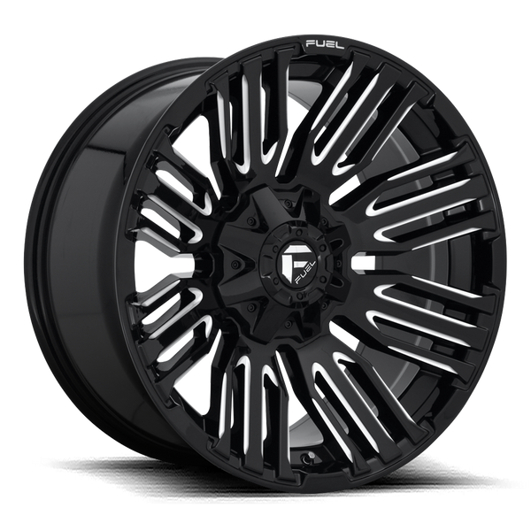 FUEL D649 Black w/ Milled Wheels for 2007-2018 JEEP WRANGLER - 20x9 01 mm - 20" - (2018 2017 2016 2015 2014 2013 2012 2011 2010 2009 2008 2007)