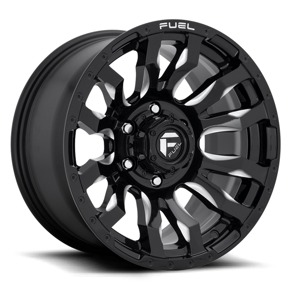 FUEL D673 Black w/ Milled Wheels for 2007-2018 JEEP WRANGLER - 18x9 -12 mm - 18" - (2018 2017 2016 2015 2014 2013 2012 2011 2010 2009 2008 2007)