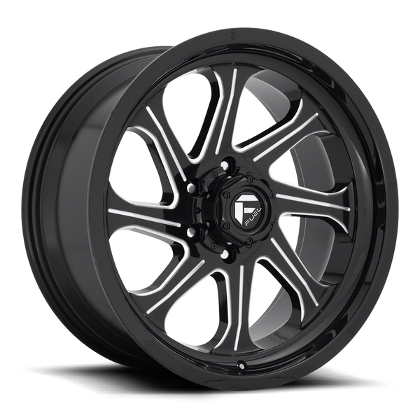 FUEL D676 Black w/ Milled Wheels for 2007-2018 JEEP WRANGLER - 20x9 01 mm - 20" - (2018 2017 2016 2015 2014 2013 2012 2011 2010 2009 2008 2007)