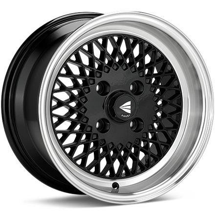 Enkei Enkei92 Black with Machined Lip Wheels for 1995-2000 PLYMOUTH NEON [4 Lug Only] - 15x7 38 mm - 15" - (2000 1999 1998 1997 1996 1995)