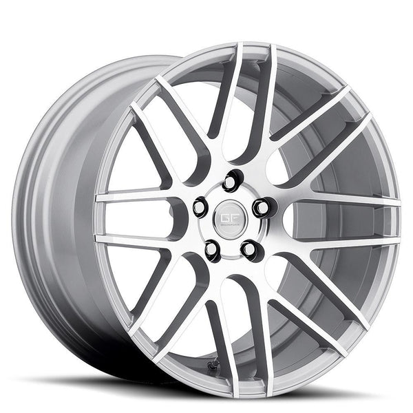 MRR GF7 Silver Machined Face Wheels for 2007-2013 ACURA MDX - 18x8 35 mm - 18" - (2013 2012 2011 2010 2009 2008 2007)