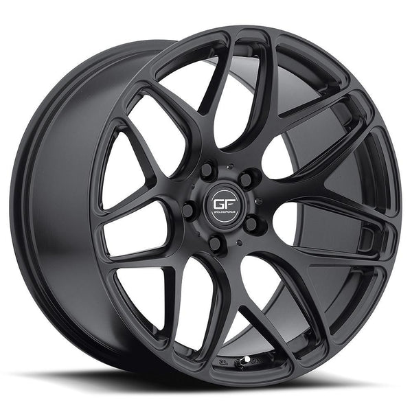 MRR GF9 Satin Black Wheels for 2005-2014 FORD MUSTANG V6, GT - 19x8.5 35 mm - 19" - (2014 2013 2012 2011 2010 2009 2008 2007 2006 2005)