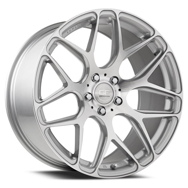 MRR GF9 Silver Machined Face Wheels for 2017-2018 GENESIS G80 - 19x8.5 35 mm - 19" - (2018 2017)
