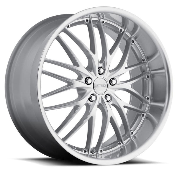 MRR GT1 Hyper Silver Machined Lip Wheels for 1998-2000 LEXUS GS400 - 19x8.5 35 mm - 19" - (2000 1999 1998)