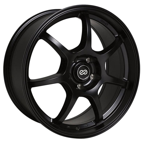Enkei GT7 Matte Black Wheels for 2014-2018 KIA FORTE 5 - 17x7.5 40 mm - 17" - (2018 2017 2016 2015 2014)