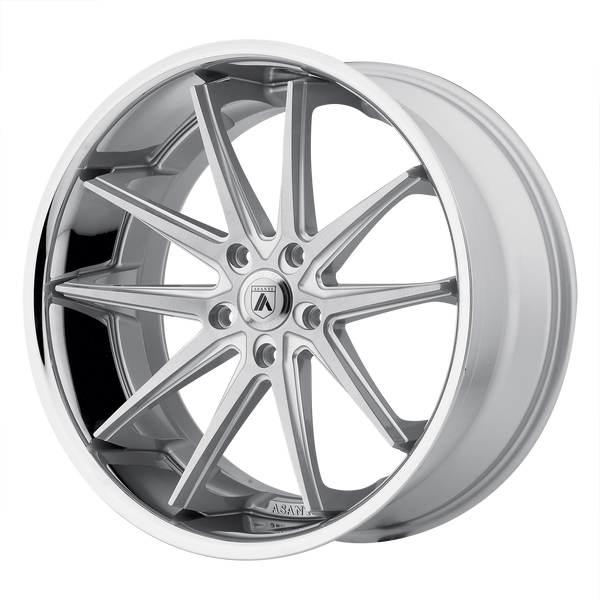 ASANTI ALTAIR Silver Machined SS Lip Wheels for 2012-2018 AUDI A6 QUATTRO - 20" x 10" 45 mm 20" - (2018 2017 2016 2015 2014 2013 2012)