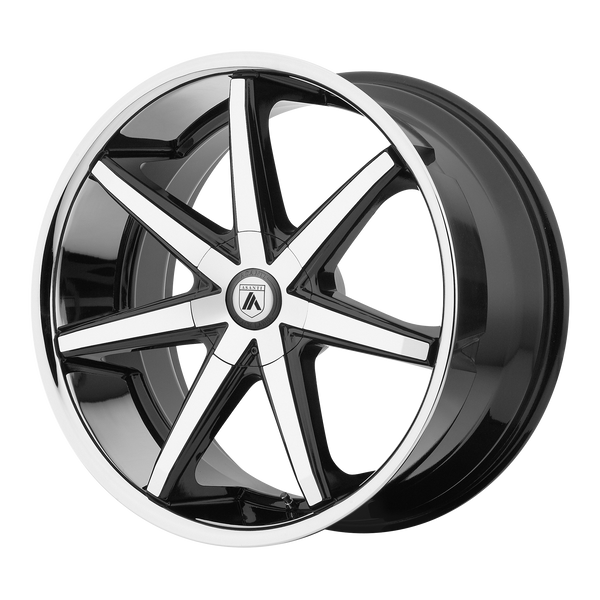 Asanti Black ABL-9 MACHINED FACE WITH SS LIP Wheels for 2007-2015 LINCOLN MKX [] - 22X9 43 MM - 22"  - (2015 2014 2013 2012 2011 2010 2009 2008 2007)