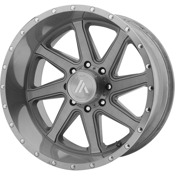 ASANTI WINDMILL Titanium-Brushed Wheels for 2010-2017 JEEP WRANGLER - 20" x 10" -12 mm 20" - (2017 2016 2015 2014 2013 2012 2011 2010)