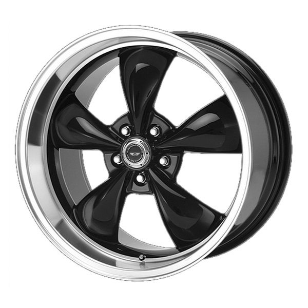 AMERICAN RACING TORQ THRUST M Gloss Black Machined Lip Wheels for 2019-2019 CADILLAC XT4 - 17" x 7.5" 45 mm 17" - (2019)