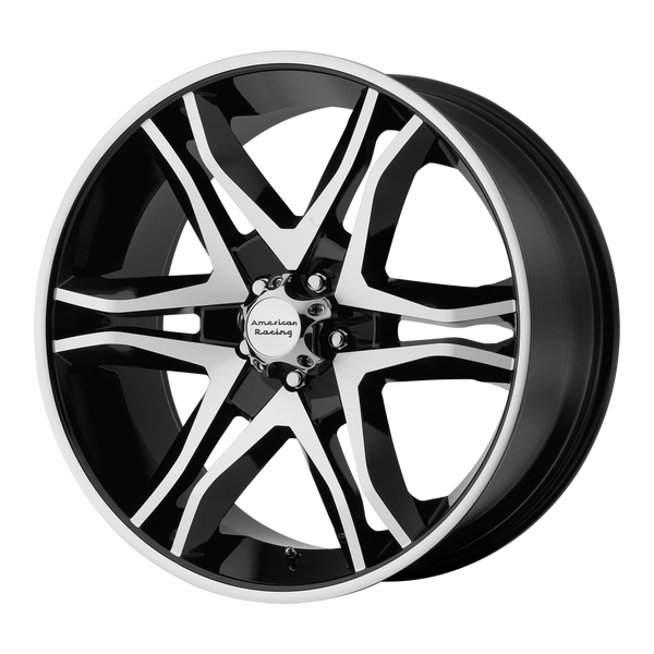 AMERICAN RACING MAINLINE Gloss Black Machined Wheels for 2015-2018 HONDA CR-V - 20" x 8.5" 35 mm 20" - (2018 2017 2016 2015)