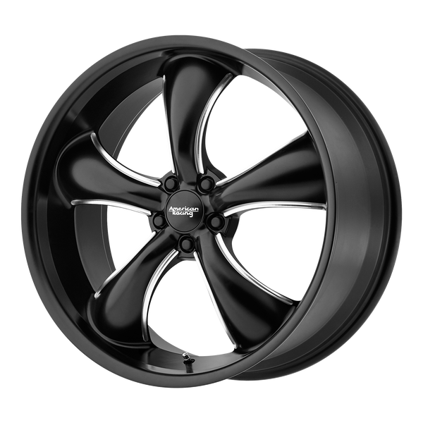 AMERICAN RACING TT60 Satin Black Milled Wheels for 2017-2019 HONDA RIDGELINE LIFTED ONLY - 22" x 11" 38 mm 22" - (2019 2018 2017)