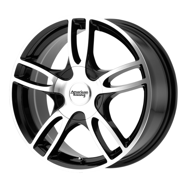 AMERICAN RACING ESTRELLA 2 Gloss Black Machined Wheels for 1992-1992 ACURA NSX - 17" x 7.5" 45 mm 17" - (1992)