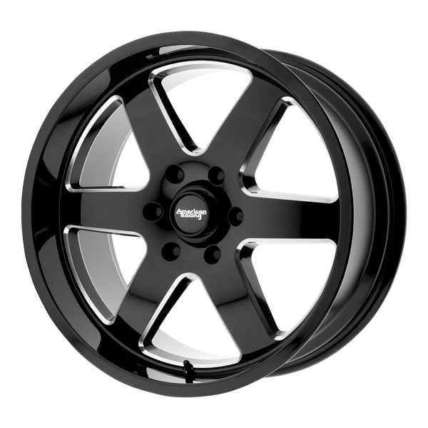 AMERICAN RACING PATROL Gloss Black Milled Wheels for 1987-1992 FORD F-250 - 20" x 9" 12 mm 20" - (1992 1991 1990 1989 1988 1987)