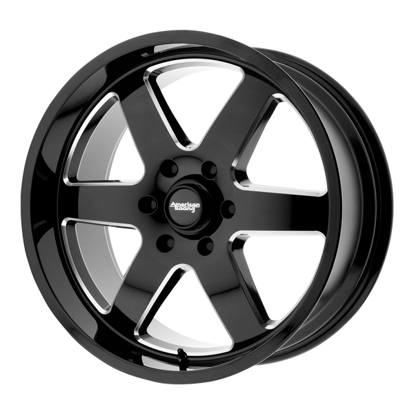 AMERICAN RACING PATROL Gloss Black Milled Wheels for 2006-2008 DODGE RAM 1500 LIFTED ONLY - 20" x 9" 12 mm 20" - (2008 2007 2006)