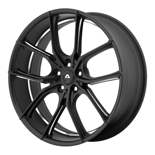 ADVENTUS AVX-6 Matte Black Milled Wheels for 2014-2019 BMW 650I XDRIVE GRAN COUPE - 22" x 10" 20 mm 22" - (2019 2018 2017 2016 2015 2014)