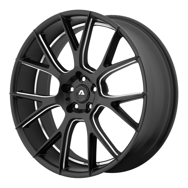 ADVENTUS AVX-7 Matte Black Milled Wheels for 2010-2015 BMW 550I GT - 22" x 10" 20 mm 22" - (2015 2014 2013 2012 2011 2010)