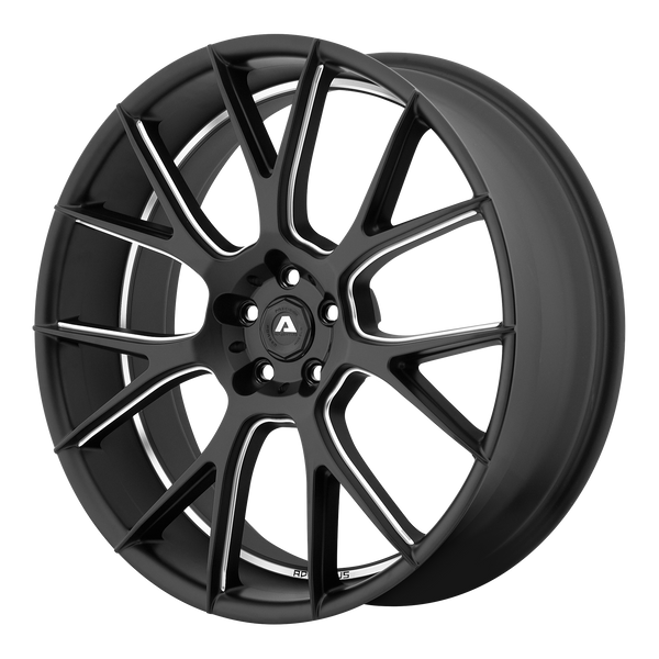 ADVENTUS AVX-7 Matte Black Milled Wheels for 2014-2019 BMW 650I XDRIVE GRAN COUPE - 22" x 10" 20 mm 22" - (2019 2018 2017 2016 2015 2014)