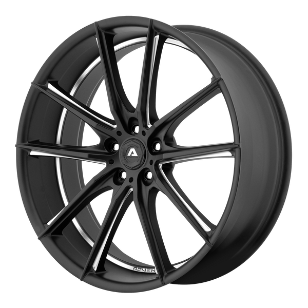 ADVENTUS AVX-10 Matte Black Milled Wheels for 2010-2015 BMW 760LI - 22" x 9" 15 mm 22" - (2015 2014 2013 2012 2011 2010)