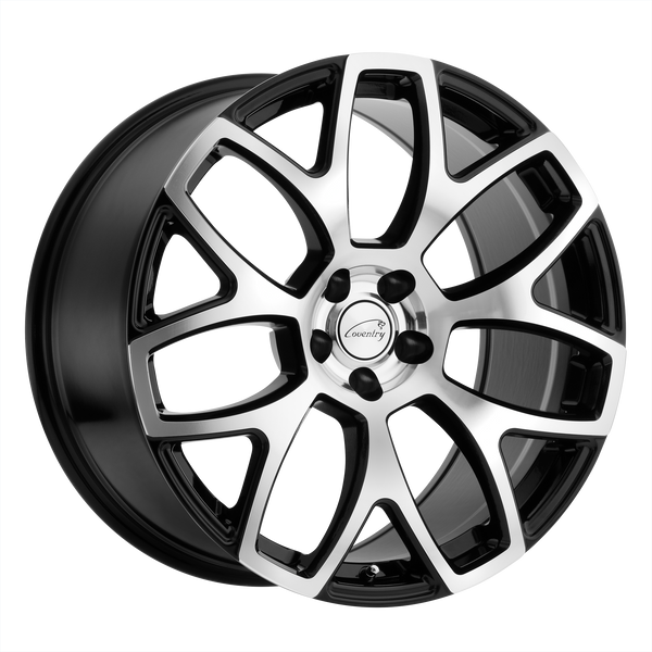 Coventry ASHFORD GLOSS BLACK W/ MIRROR CUT FACE Wheels for 2021-2022 FORD BRONCO SPORT [] - 19X8.5 35 MM - 19"  - (2022 2021)