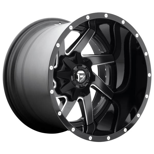 FUEL RENEGADE MATTE BLACK MILLED Wheels for 2001-2006 GMC SIERRA 3500 LIFTED ONLY - 22x12 -44 mm 22" - (2006 2005 2004 2003 2002 2001)