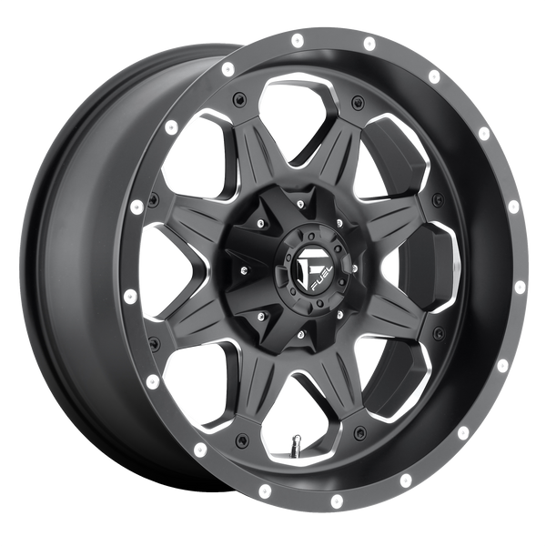 FUEL BOOST MATTE BLACK MILLED Wheels for 2006-2008 FORD RANGER - 17x9 1 mm 17" - (2008 2007 2006)