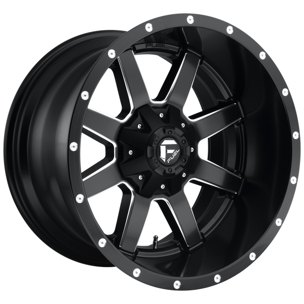 FUEL MAVERICK MATTE BLACK MILLED Wheels for 1996-1997 ACURA SLX - 22x9.5 25 mm 22" - (1997 1996)