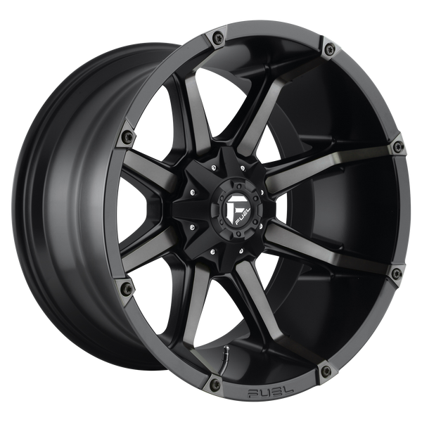 FUEL COUPLER MATTE BLACK DOUBLE DARK TINT Wheels for 2016-2016 JEEP WRANGLER UNLIMITED - 18x9 -12 mm 18" - (2016)