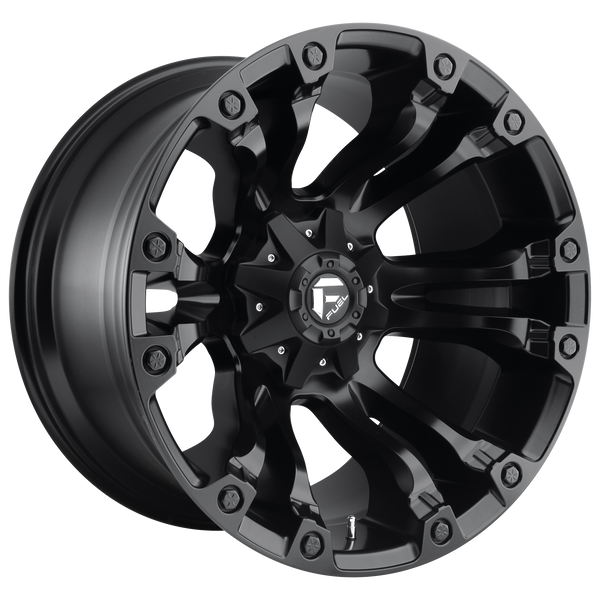 FUEL VAPOR MATTE BLACK Wheels for 2010-2017 JEEP WRANGLER - 20x9 1 mm 20" - (2017 2016 2015 2014 2013 2012 2011 2010)