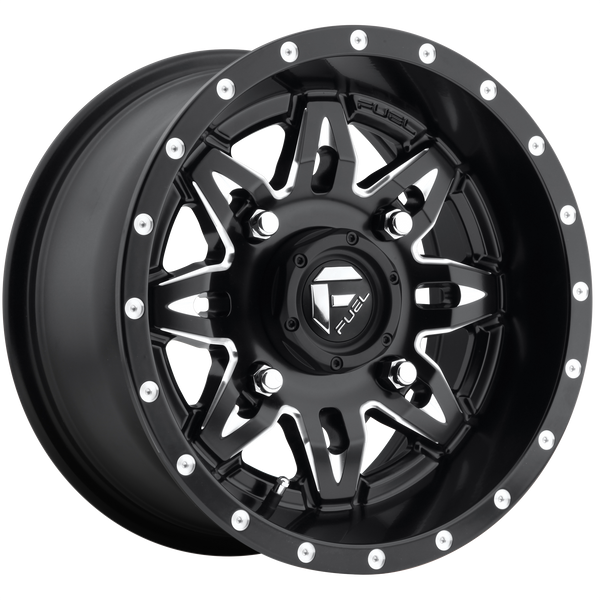 FUEL LETHAL GLOSS BLACK MILLED Wheels for 2009-2010 HUMMER H3T LIFTED ONLY - 18x9 -12 mm 18" - (2010 2009)