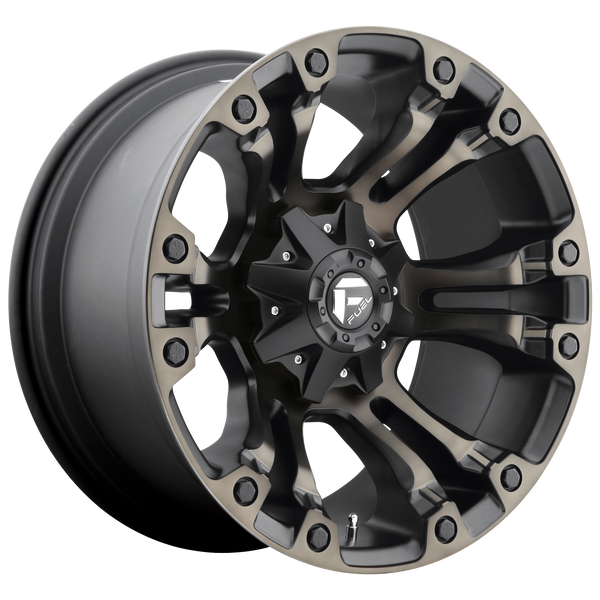 FUEL VAPOR MATTE BLACK DOUBLE DARK TINT Wheels for 1982-1993 DODGE W350 - 17x10 -18 mm 17" - (1993 1992 1991 1990 1989 1988 1987 1986 1985 1984 1983 1982)