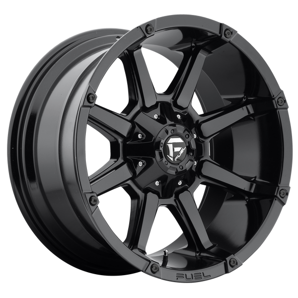 FUEL COUPLER GLOSS BLACK Wheels for 1997-2018 JEEP WRANGLER LIFTED ONLY - 17x9 -12 mm 17" - (2018 2017 2016 2015 2014 2013 2012 2011 2010 2009 2008 2007 2006 2005 2004 2003 2002 2001 2000)