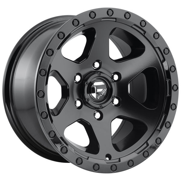 FUEL RIPPER MATTE BLACK GLOSS BLACK LIP Wheels for 2014-2017 FORD EXPEDITION EL - 20x9 1 mm 20" - (2017 2016 2015 2014)