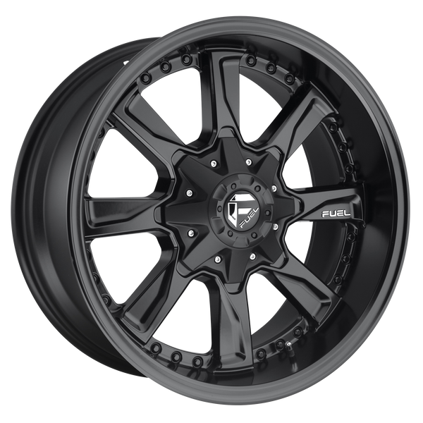 FUEL HYDRO MATTE BLACK Wheels for 1981-1989 LINCOLN TOWN CAR - 18x9 1 mm 18" - (1989 1988 1987 1986 1985 1984 1983 1982 1981)