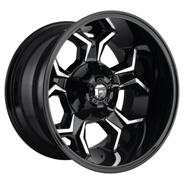 FUEL AVENGER GLOSS BLACK MILLED Wheels for 2001-2010 CHEVROLET SILVERADO 2500 HD LIFTED ONLY - 20x10 -18 mm 20" - (2010 2009 2008 2007 2006 2005 2004 2003 2002 2001)