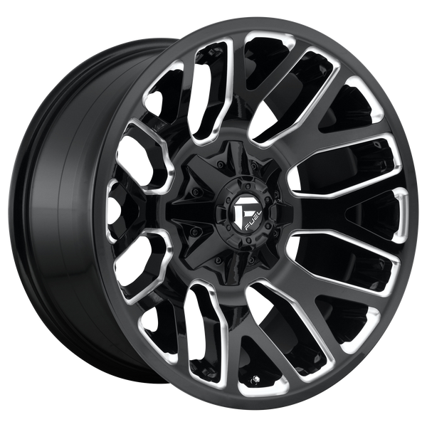 FUEL WARRIOR GLOSS BLACK MILLED Wheels for 1995-1996 FORD F-250 - 20x9 20 mm 20" - (1996 1995)