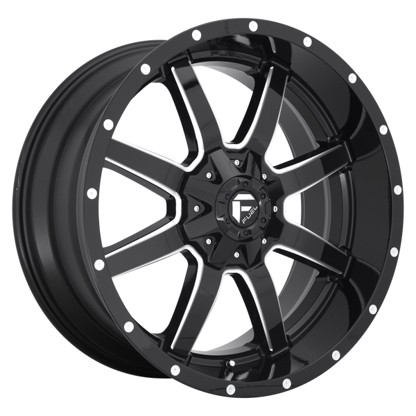 FUEL MAVERICK GLOSS BLACK MILLED Wheels for 1996-1999 ACURA SLX - 22x9.5 25 mm 22" - (1999 1998 1997 1996)