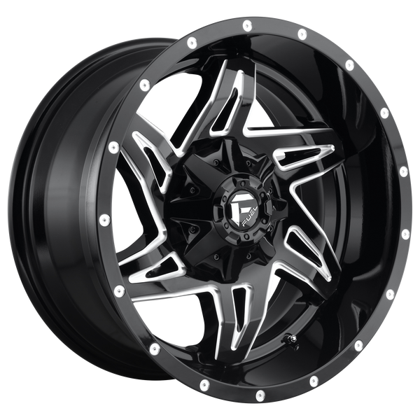 FUEL ROCKER GLOSS BLACK MILLED Wheels for 2013-2015 RAM 3500 - 20x9 20 mm 20" - (2015 2014 2013)