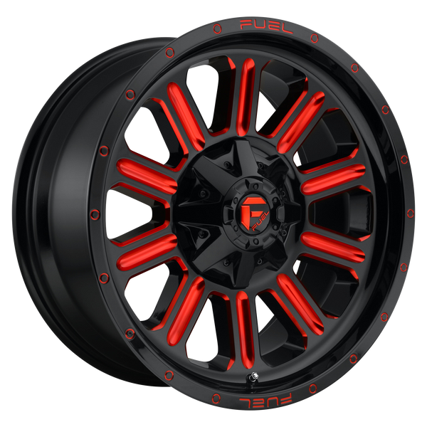 FUEL HARDLINE GLOSS BLACK RED TINTED CLEAR Wheels for 2006-2007 DODGE RAM 2500 - 20x9 20 mm 20" - (2007 2006)