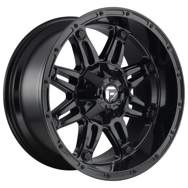 FUEL HOSTAGE GLOSS BLACK Wheels for 2017-2018 JEEP WRANGLER - 20x9 -12 mm 20" - (2018 2017)