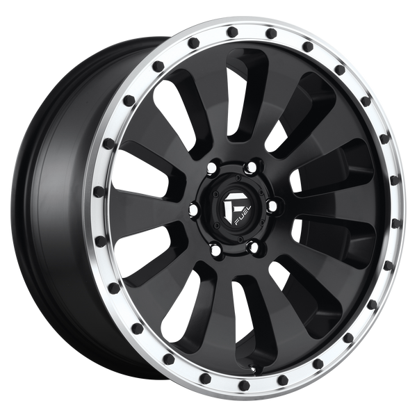 FUEL TACTIC MATTE BLACK MACHINED RING Wheels for 2015-2017 FORD EXPEDITION EL - 20x9 1 mm 20" - (2017 2016 2015)