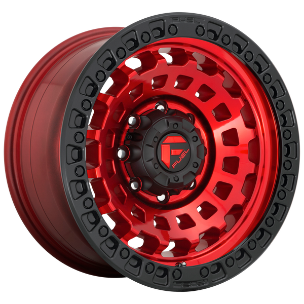 FUEL ZEPHYR CANDY RED BLACK BEAD RING Wheels for 2007-2018 JEEP WRANGLER LIFTED ONLY - 17x9 1 mm 17" - (2018 2017 2016 2015 2014 2013 2012 2011 2010 2009 2008 2007)