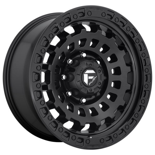 FUEL ZEPHYR MATTE BLACK Wheels for 2004-2012 CHEVROLET COLORADO LIFTED ONLY - 20x9 20 mm 20" - (2012 2011 2010 2009 2008 2007 2006 2005 2004)