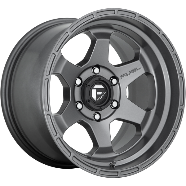 FUEL SHOK MATTE GUN METAL Wheels for 2007-2014 FORD EXPEDITION - 17x9 1 mm 17" - (2014 2013 2012 2011 2010 2009 2008 2007)
