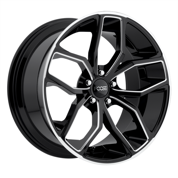 FOOSE OUTCAST GLOSS BLACK MILLED Wheels for 2007-2019 ACURA RDX - 20x10 40 mm 20" - (2019 2018 2017 2016 2015 2014 2013 2012 2011 2010 2009 2008 2007)