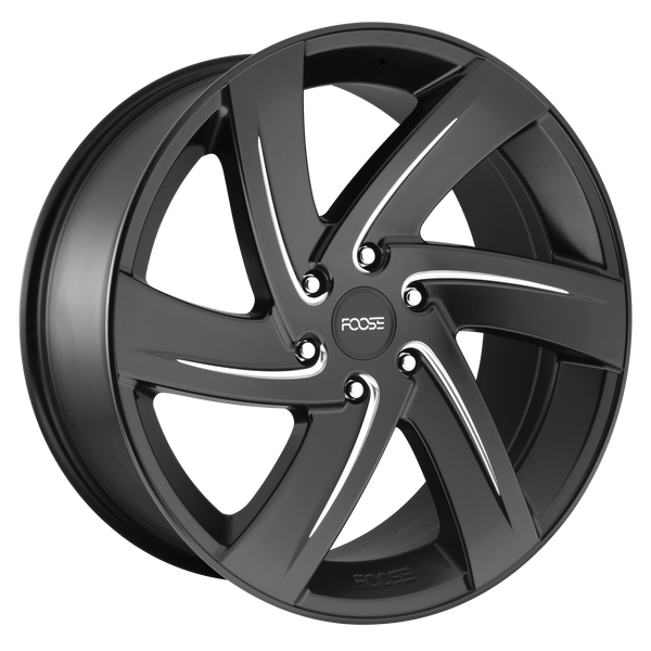 FOOSE BODINE MATTE BLACK MILLED Wheels for 1996-1997 ACURA SLX - 22x9.5 25 mm 22" - (1997 1996)