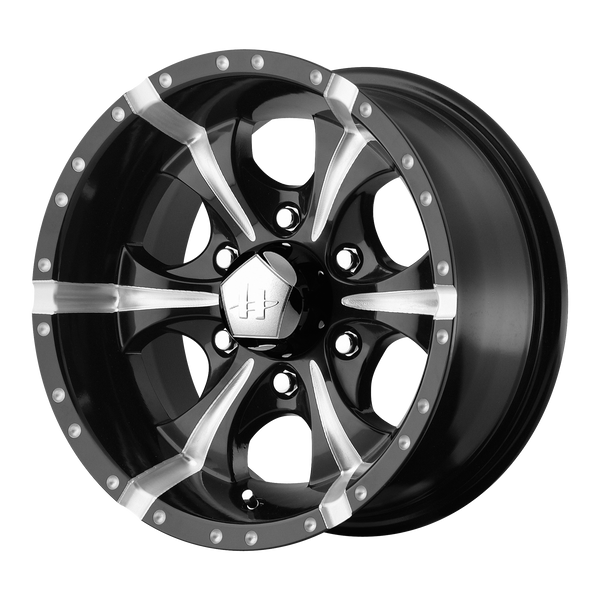 HELO MAXX Gloss Black Milled Wheels for 2009-2010 HUMMER H3T LIFTED ONLY - 17x9 18 mm 17" - (2010 2009)