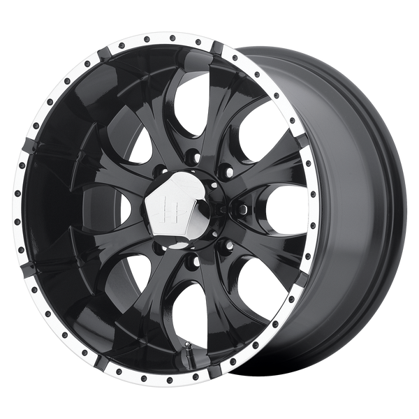 HELO MAXX Gloss Black Machined Wheels for 2013-2014 FORD E-150 - 16x8 0 mm 16" - (2014 2013)