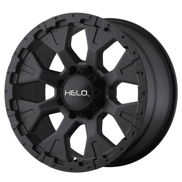 HELO HE878 Satin Black Wheels for 1999-2004 FORD F-250 SUPER DUTY - 20x9 -12 mm 20" - (2004 2003 2002 2001 2000 1999)