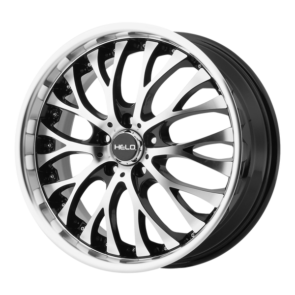 HELO HE890 Gloss Black Machined Face Wheels for 1997-2003 AUDI A8 QUATTRO - 20x8.5 35 mm 20" - (2003 2002 2001 2000 1999 1998 1997)