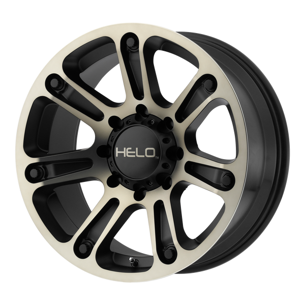 HELO HE904 Satin Black Machined Dark Tint Wheels for 1989-1989 CHEVROLET R2500 LIFTED ONLY - 17x9 0 mm 17" - (1989)